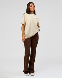 Woman wearing VS6 1% Better FLXCotton Oversize Tee - Vanilla Bean | Model:Bianca | Size:XS | Thumbnail Index: 9