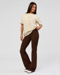 Woman wearing VS6 1% Better FLXCotton Oversize Tee - Vanilla Bean | Model:Bianca | Size:XS | Thumbnail Index: 13