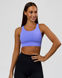 Woman wearing Accelerate Sports Bra - Bluebell | Model:Brylee | Size:XS | Thumbnail Index: 1
