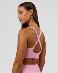 Woman wearing Accelerate Sports Bra - Pink Rose | Model:Brylee | Size:XS | Thumbnail Index: 10