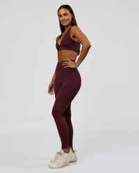 Woman wearing Stamina Sports Bra - Cherry Lacquer | Model:Brylee | Size:XS | Thumbnail Index: 7