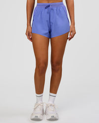 Woman wearing Accelerate 3" High-Rise Running Short - Bluebell | Model:Charli | Size:XS | Thumbnail Index: 3