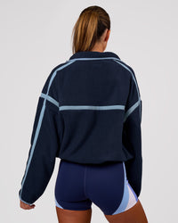 Woman wearing Expedition Pop Over - Future Navy-Open Air | Model:Charli | Size:XS | Thumbnail Index: 7