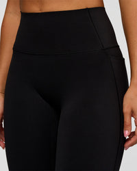 Woman wearing Fusion Bonded High-Rise Full Length Legging Pockets - Black | Model:Charli | Size:XS | Thumbnail Index: 5
