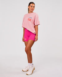 Woman wearing Hybrid Elements Heavyweight FLXCotton Oversized Tee  - Marshmallow Washed | Model:Charli | Size:XS | Thumbnail Index: 14