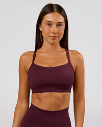 Woman wearing Momentum Sports Bra D/DD/E - Cherry Lacquer | Model:Charli | Size:XS | Thumbnail Index: 7