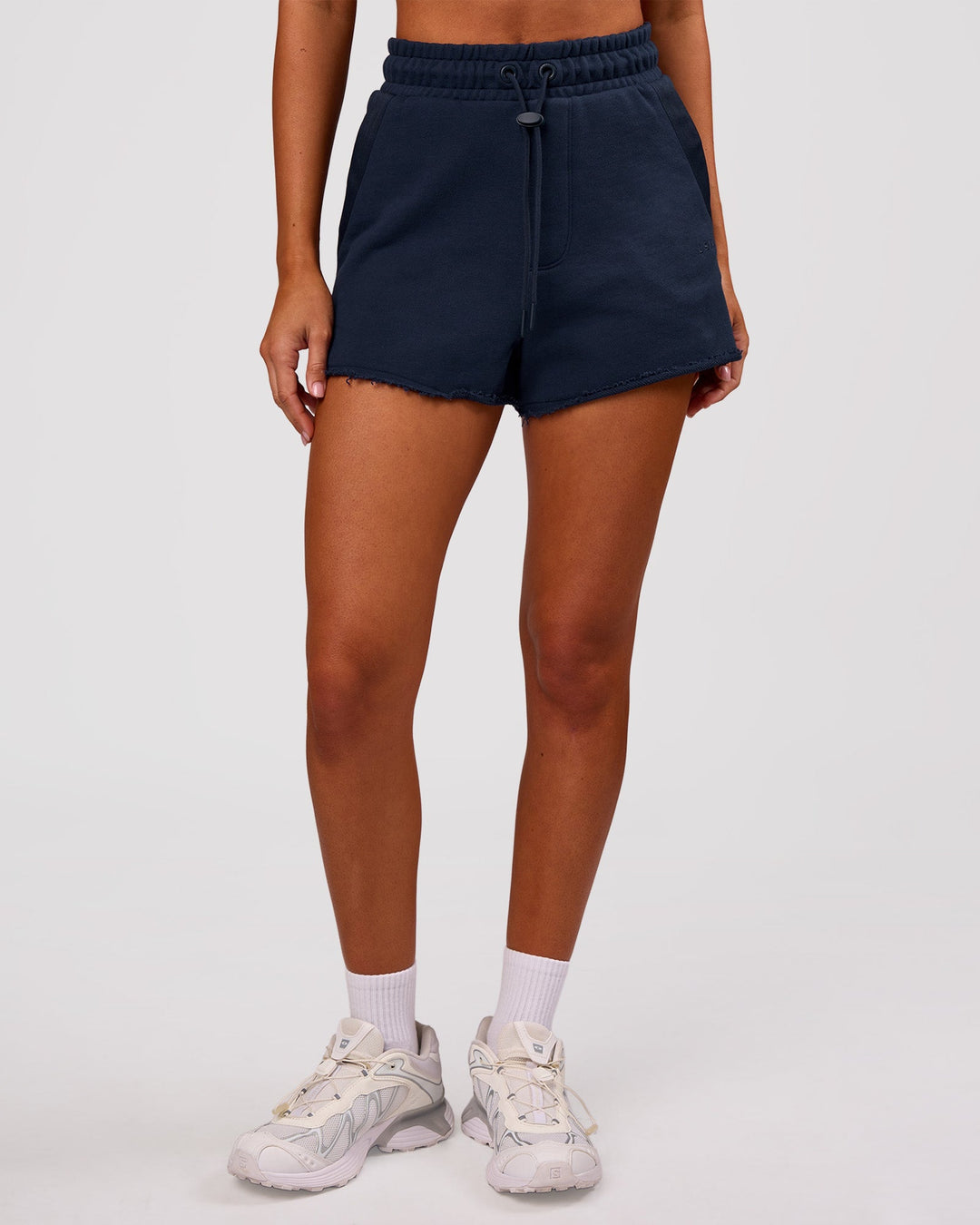 Woman wearing MVP Elite Terry Short - Future Navy | Model:Charli | Size:XS - view 6