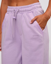 Woman wearing MVP Elite Terry Wide Leg Pant - Pale Lilac | Model:Charli | Size:XS | Thumbnail Index: 5