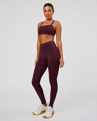 Woman wearing Solstice High-Rise Full Length Legging - Cherry Lacquer | Model:Charli | Size:XS | Thumbnail Index: 4
