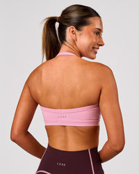 Woman wearing Unleash Sports Bra - Pink Rose | Model:Charli | Size:XS | Thumbnail Index: 3