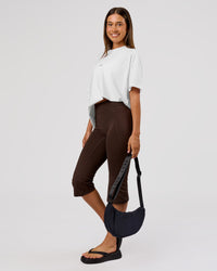 Woman wearing VS26 1% Better FLXCotton Oversize Tee - White-Black | Model:Charli | Size:XS | Thumbnail Index: 10