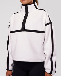Woman wearing Expedition Pop Over - White-Black | Model:Charli | Size:XS | Thumbnail Index: 2