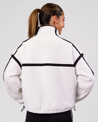 Woman wearing Expedition Pop Over - White-Black | Model:Charli | Size:XS | Thumbnail Index: 5