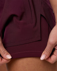 Woman wearing Challenger 3" Lined Performance Short - Cherry Lacquer | Model:Issy | Size:XS | Thumbnail Index: 8