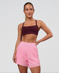 Woman wearing Challenger 5" Lined Performance Short - Pink Rose | Model:Issy | Size:XS | Thumbnail Index: 11