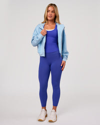 Woman wearing Distress French Terry Full Zip Hoodie - Open Air | Model:Issy | Size:XS | Thumbnail Index: 7