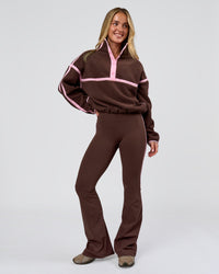 Woman wearing Expedition Pop Over - Hot Chocolate-Pink Rose | Model:Issy | Size:XS | Thumbnail Index: 11