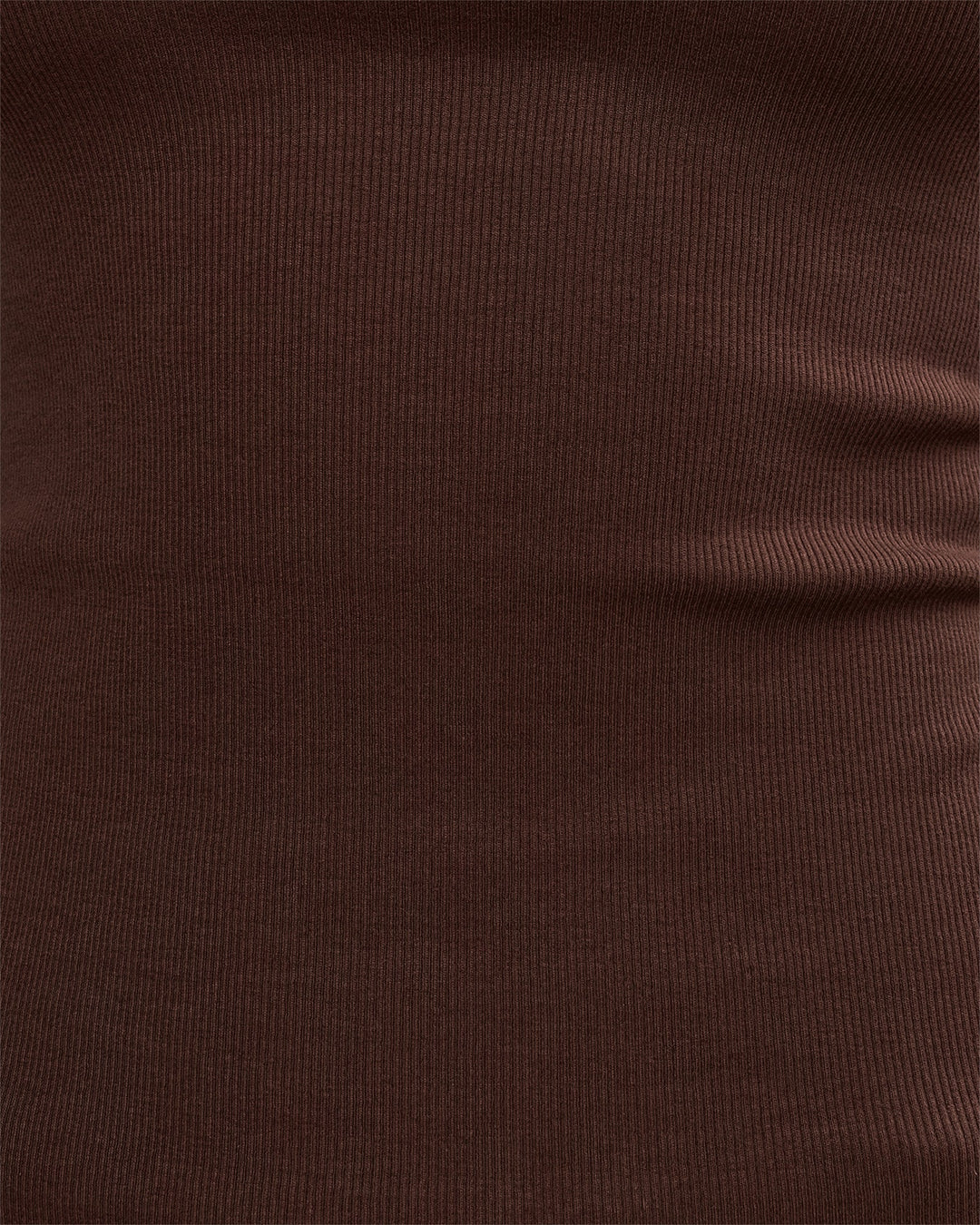 Woman wearing Go-To FLXCotton Rib Scoop Tank - Hot Chocolate | Model:Issy | Size:XS - view 6
