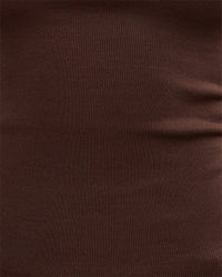 Woman wearing Go-To FLXCotton Rib Scoop Tank - Hot Chocolate | Model:Issy | Size:XS | Thumbnail Index: 5