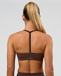 Woman wearing Infinity Sports Bra - Hot Chocolate | Model:Issy | Size:XS | Thumbnail Index: 5