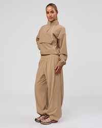 Woman wearing Pop Over Jacket - Warm Smoke | Model:Issy | Size:XS | Thumbnail Index: 2