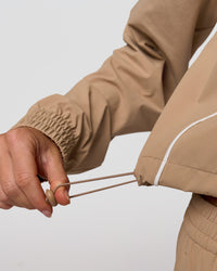 Woman wearing Pop Over Jacket - Warm Smoke | Model:Issy | Size:XS | Thumbnail Index: 12