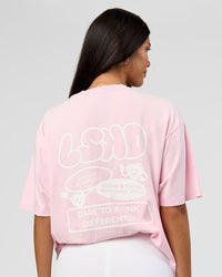 Woman wearing Dare To Think FLXCotton Tee Oversize - Marshmallow Washed-White | Model:Rhiley | Size:XS | Thumbnail Index: 2