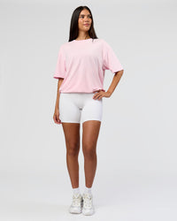 Woman wearing Dare To Think FLXCotton Tee Oversize - Marshmallow Washed-White | Model:Rhiley | Size:XS | Thumbnail Index: 11