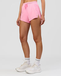 Woman wearing Accelerate 3" High-Rise Running Short - Pink Rose | Model:Taneisha | Size:XS | Thumbnail Index: 9