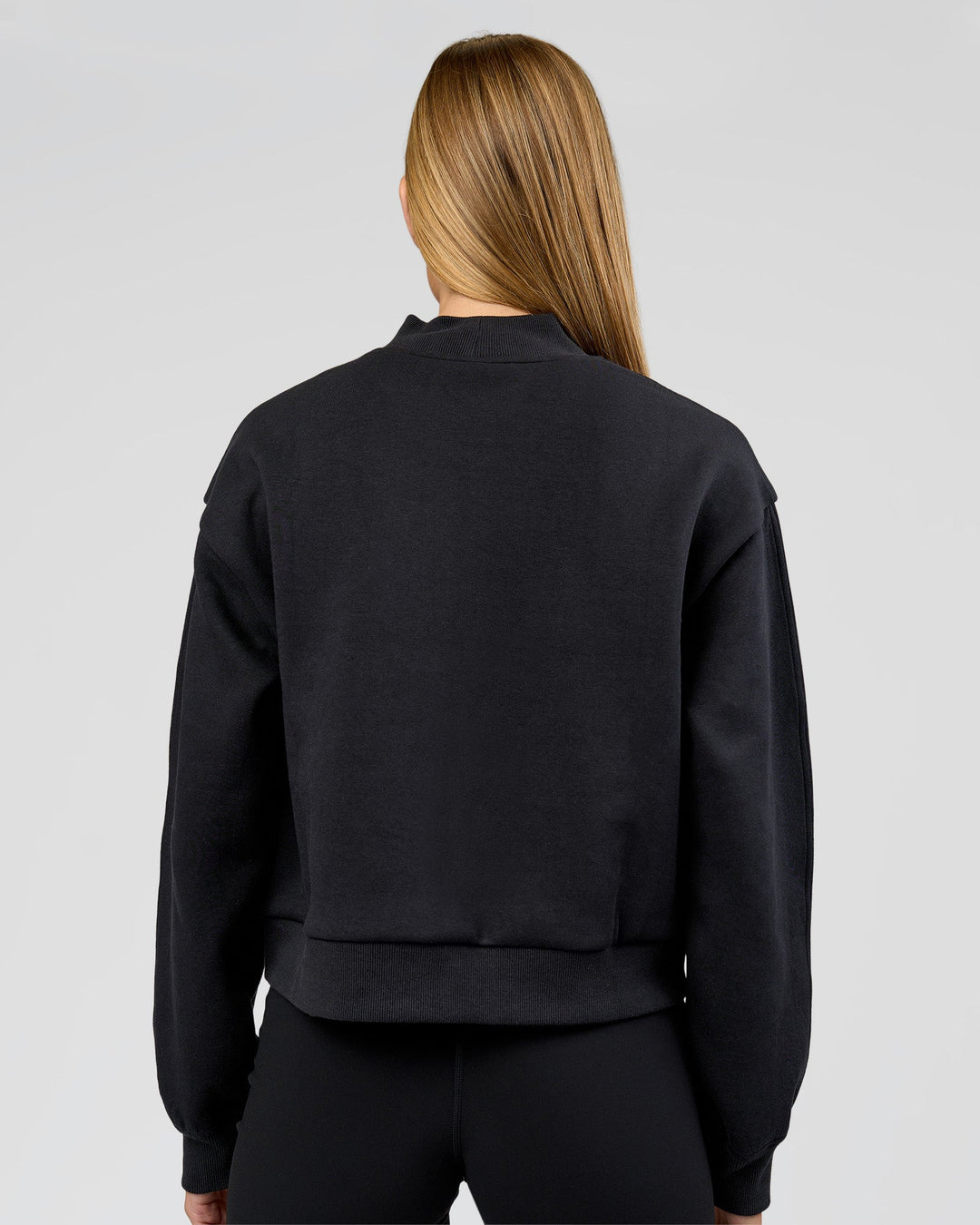 Woman wearing Bomber ZeroCrease Spacer Jacket - Black | Model:Taneisha | Size:XS - view 2