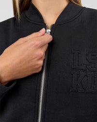 Woman wearing Bomber ZeroCrease Spacer Jacket - Black | Model:Taneisha | Size:XS | Thumbnail Index: 5