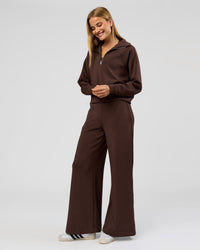 Woman wearing Elevate SoftTouch 1/2 Zip Sweater - Hot Chocolate | Model:Taneisha | Size:XS | Thumbnail Index: 6