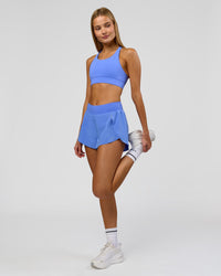 Woman wearing Pacer 3" Run Short - Bluebell | Model:Taneisha | Size:XS | Thumbnail Index: 8