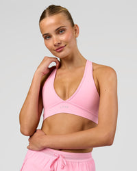 Woman wearing Stamina Sports Bra - Pink Rose | Model:Taneisha | Size:XS | Thumbnail Index: 4