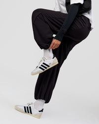 Woman wearing Stitch Up Track Pant - Black | Model:Taneisha | Size:XS | Thumbnail Index: 2