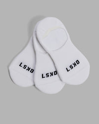 Performance No Show Socks 3 Pack - White