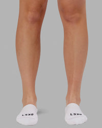 Performance No Show Socks 3 Pack - White