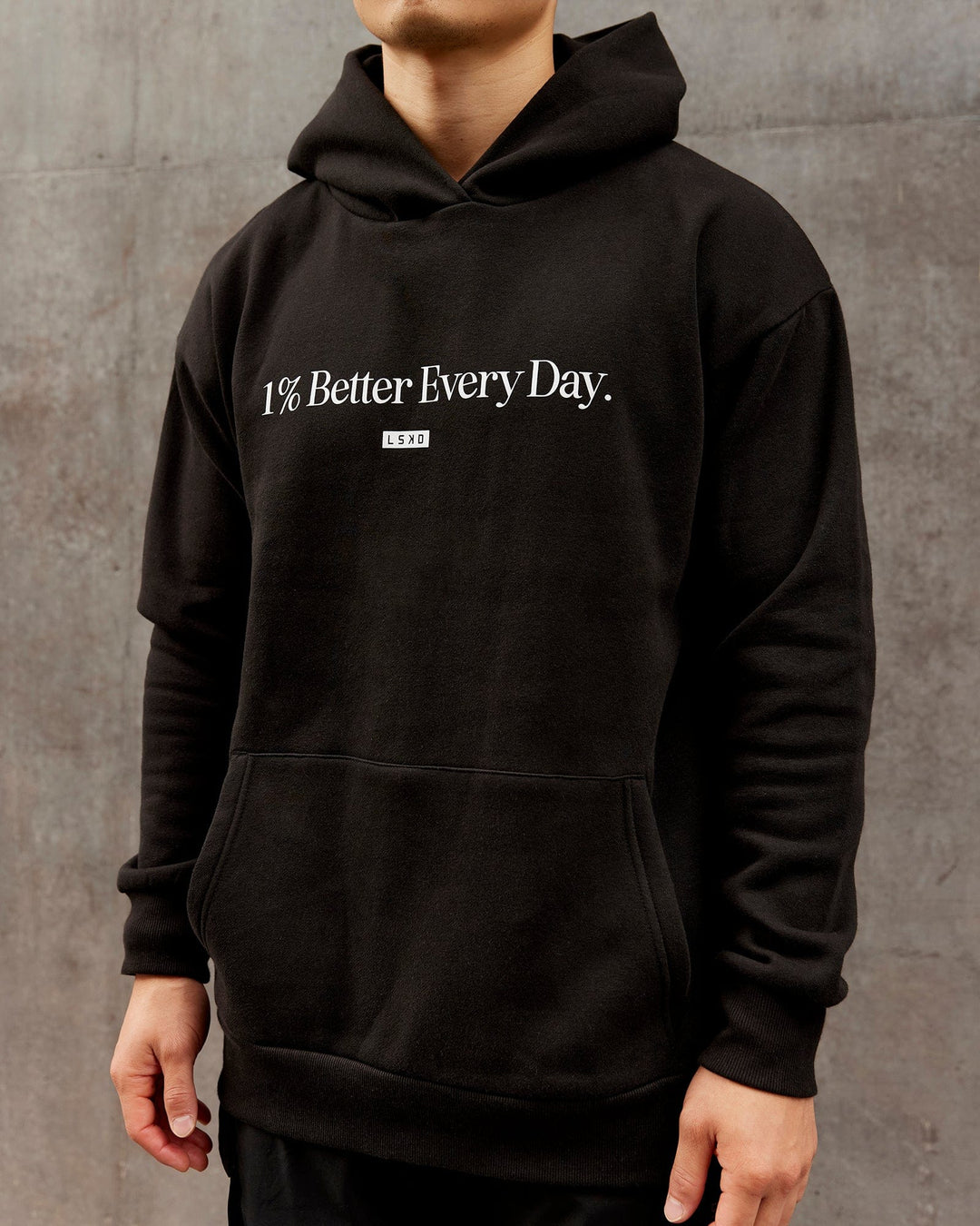 1% Better Hoodie Oversize - Black