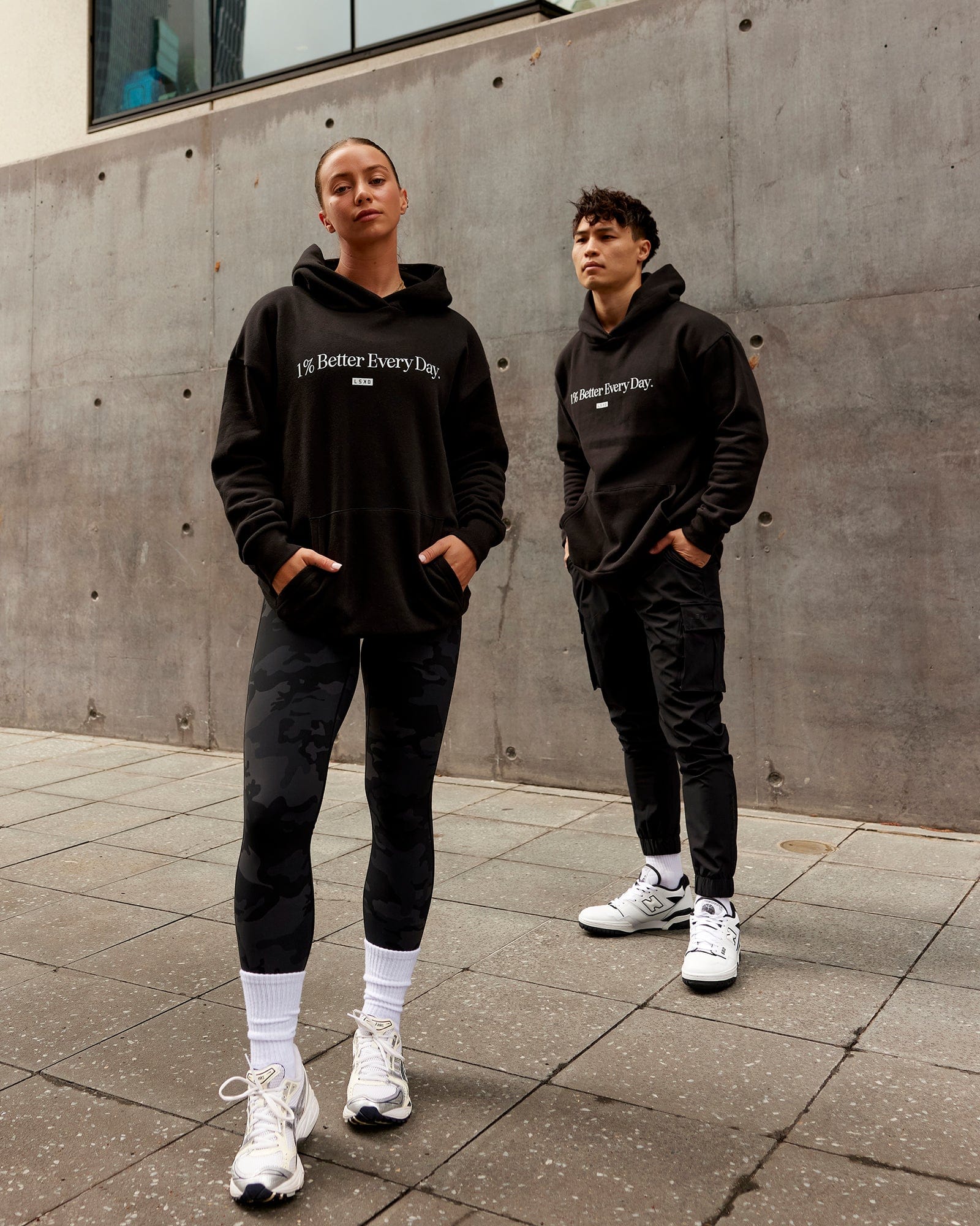1% Better Hoodie Oversize - Black
