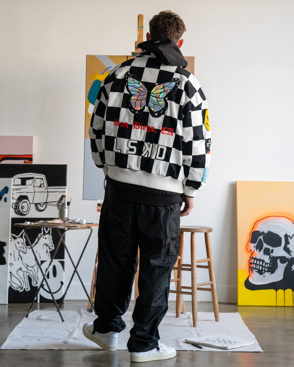 Kyle LeBlanc x LSKD Jacket - Black-White