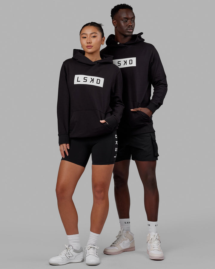 Unisex Strength FLXFleece Hoodie - Black-White
