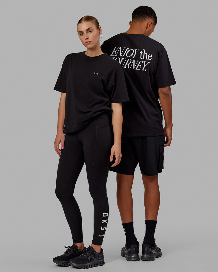 Unisex VS1 FLXCotton Tee Oversize - Black-White
