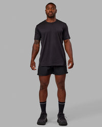 Pace 5" Lined Running Short - Black-Reflective