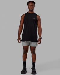 Man wearing Rep 5'' Performance Shorts - Ultimate Grey