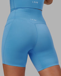 Elixir Ultra High-Rise 6" Short Pockets - Azure Blue