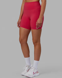 Elixir Ultra High-Rise 6" Short Pockets - Raspberry