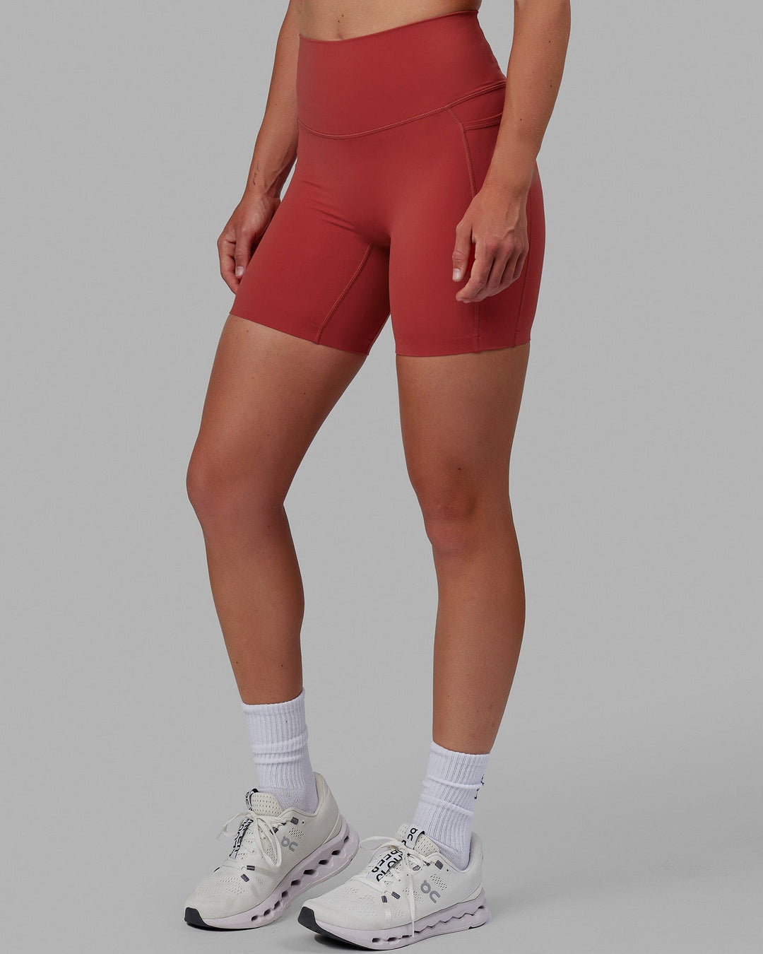 Elixir Ultra High-Rise 6" Short Pockets - Cardinal