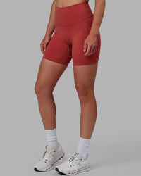 Elixir Ultra High-Rise 6" Short Pockets - Cardinal