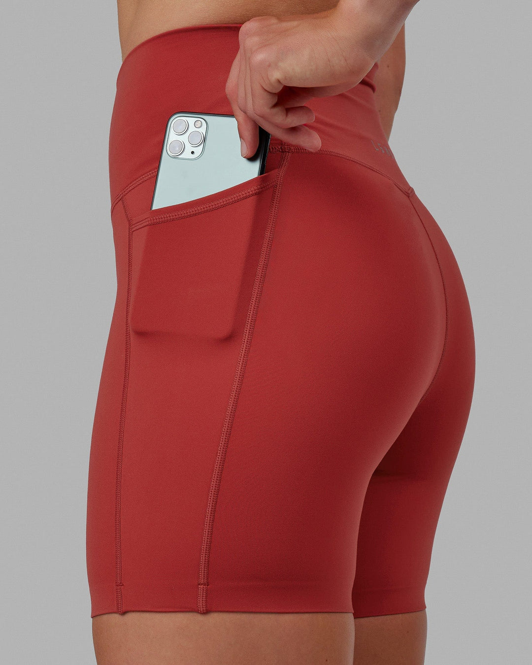 Elixir Ultra High-Rise 6" Short Pockets - Cardinal