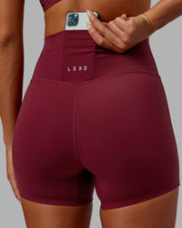 Elixir Ultra High-Rise 4" Short - Cranberry